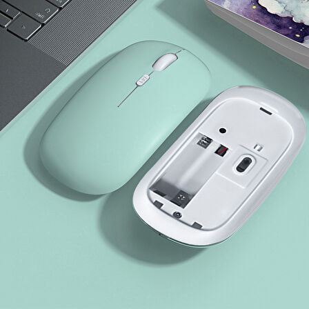 Tüm İpad Modelleri İle Uyumlu Pilli Sessiz Mouse Bluetooth Kablosuz Mouse Fare