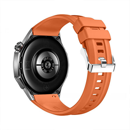 Huawei Watch GT6 Pro 46mm İle Tam Uyumlu Kordon Metal Tokalı Yumuşak Silikon Kordon Kayış