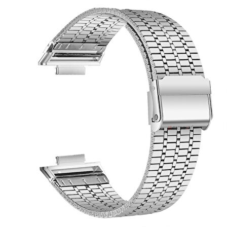 Huawei Watch Fit 3 İle Uyumlu Lux Correa Paslanmaz Metal Tokalı Kordon