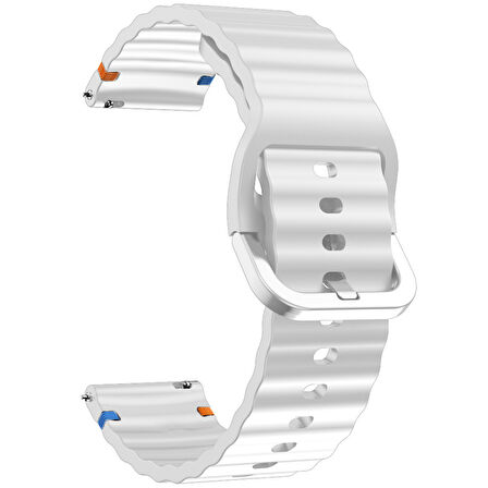 Huawei Watch GT4 41mm İle Uyumlu Dalga Desenli Tokalı Yumusaş Soft Silikon Kordon
