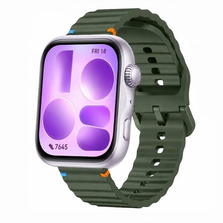 Huawei Watch Fit 5 İle Uyumlu Dalga Desenli Tokalı Yumuşak Soft Silikon Kordon