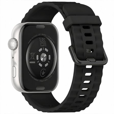 Huawei Watch Fit 5 Pro İle Uyumlu Tırtıklı Metal Tokalı Spor Silikon Kordon