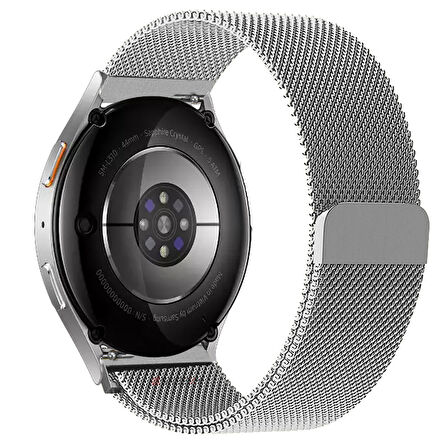 Samsung Galaxy Watch 4 5 6 7 Seri 40 42 43 44 46 47mm Uyumlu Manyetik Milanese Loop Metal Kordon 