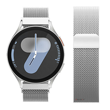 Samsung Galaxy Watch 4 5 6 7 Seri 40 42 43 44 46 47mm Uyumlu Manyetik Milanese Loop Metal Kordon 