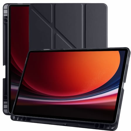 Samsung Galaxy Tab S9 11 Inc SM-X710 Üçgen Katlanabilir Kalemlikli Yatay Dikey Standlı Kılıf