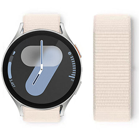 Samsung Galaxy Watch 4 5 6 7 Seri 40 42 43 44 46 47mm Cırt Cırtlı Yumuşak Spor Kumaş Örgü Kordon