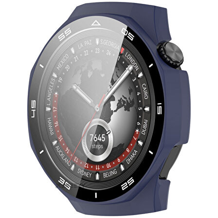 Huawei Watch GT5 Pro 46mm Kasa Uyumlu Kılıf Sert PC Kasa ve Ekran Koruyucu Kılıf