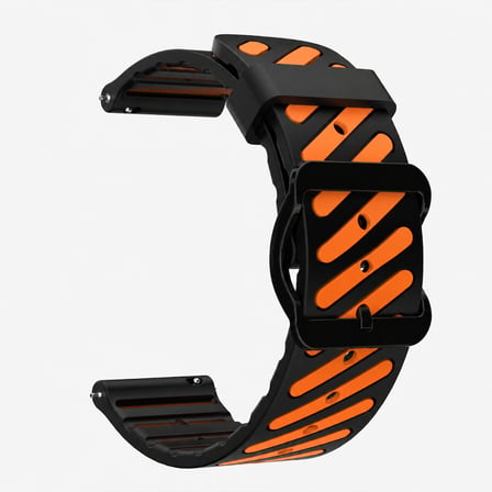 Huawei Watch GT 6 46 mm Uyumlu Çift Renkli Delikli Silikon Spor Kordon