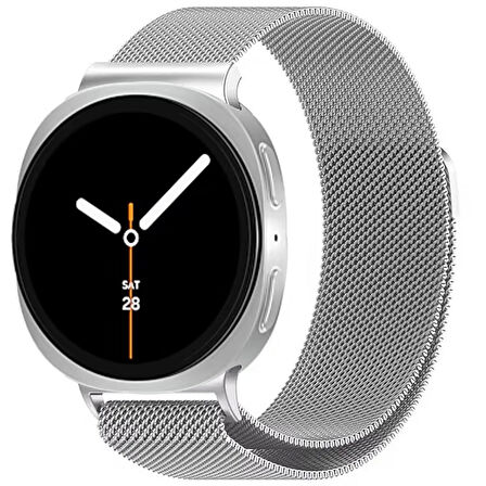 Samsung Galaxy Watch 8 40mm 44mm Uyumlu Manyetik Milanese Loop Metal Kordon