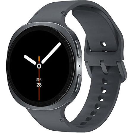 Samsung Galaxy Watch 8 44mm 40mm İle Uyumlu Metal Tokalı PureLux Soft Silikon Kordon