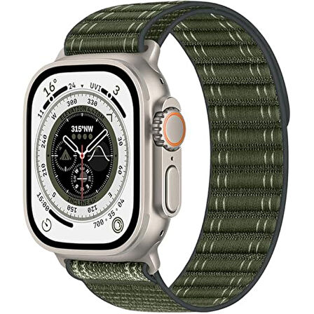 Apple Watch Uyumlu 44 45 46mm Utra 49mm Fabric Spor Yumuşak Kumaş Kordon Seri 2 3 4 5 6 Se 7 8 9 10