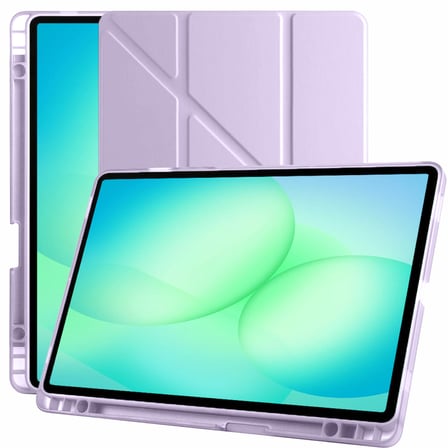 Samsung Galaxy Tab A11 Plus 11 Inc SM-X230 Üçgen Katlanabilir Kalemlikli Yatay Dikey Standlı Kılıf