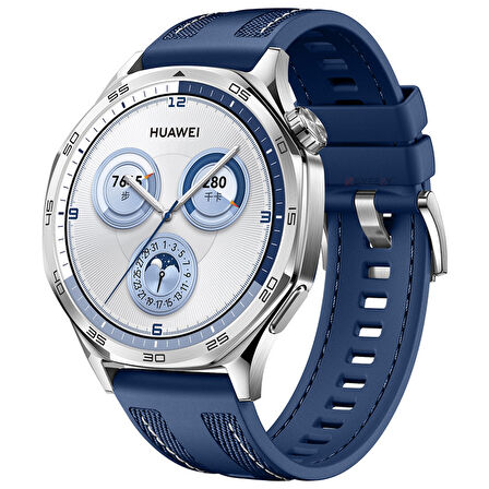 Sneezy Huawei Watch GT4 46mm ile Uyumlu Metal Tokalı Dikiş Detaylı Şık Dokuma Silikon Kordon