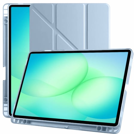 Samsung Galaxy Tab A11 Plus 11 Inc SM-X230 Üçgen Katlanabilir Kalemlikli Yatay Dikey Standlı Kılıf