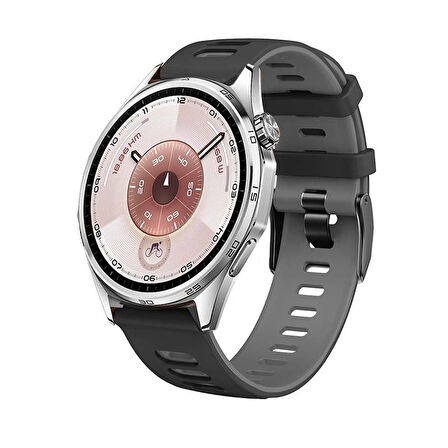 Huawei Watch GT6 46mm İle Uyumlu Stride Çift Renkli Tokalı Yumuşak Ocean Soft Silikon Kordon