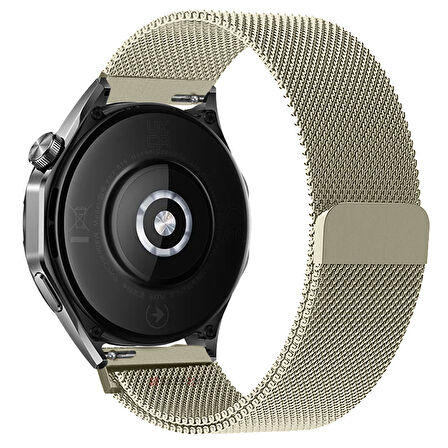 Huawei Watch GT6 46mm Uyumlu Manyetik Milanese Loop Metal Kordon 