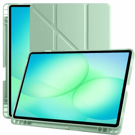Samsung Galaxy Tab A11 Plus 11 Inc SM-X230 Üçgen Katlanabilir Kalemlikli Yatay Dikey Standlı Kılıf