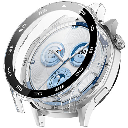 Huawei Watch GT5 46mm Kasa Uyumlu Kılıf Sert PC Kasa ve Ekran Koruyucu Kılıf