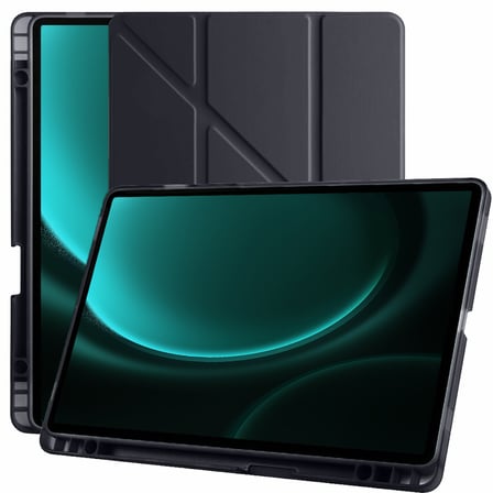 Samsung Galaxy Tab S9 FE 11 Inc SM-X610 Üçgen Katlanabilir Kalemlikli Yatay Dikey Standlı Kılıf