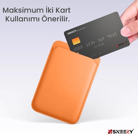 Sneezy İphone 14-14 Plus-14 Pro-14 Pro max Uyumlu Birinci Sınıf Magsafe Cüzdan Magsafe Deri Kartlık