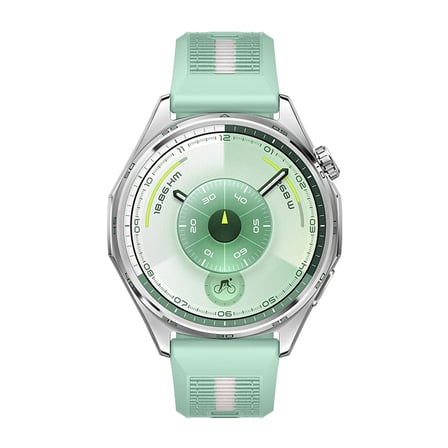 Huawei Watch GT6 46mm İle Uyumlu SportStripe Örgü Desen Metal Tokalı Silikon Akıllı Saat Kordonu
