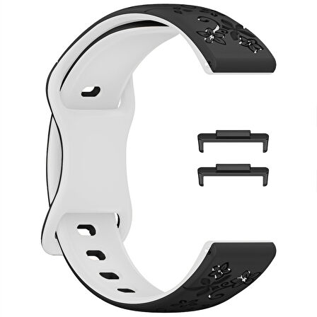Huawei Watch Fit 3 İle Uyumlu FloraFlex Çiçek Desenli Silikon Kordon