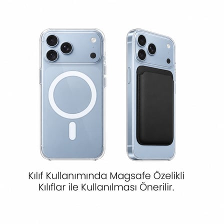 Sneezy İphone 18 Pro -18 Pro max Uyumlu Birinci Sınıf Magsafe Cüzdan Magsafe Deri Kartlık