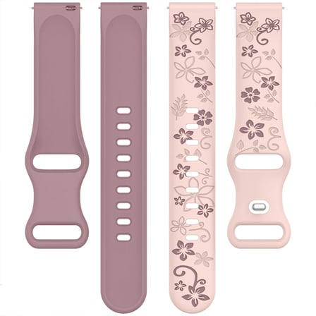 Sneezy Mi Watch S4 41mm İle Uyumlu FloraFlex Çiçek Desenli Yumuşak Soft Silikon Kordon