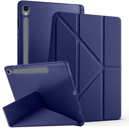 Samsung Galaxy Tab S10 FE 11 Inc SM-X520 Üçgen Katlanabilir Kalemlikli Yatay Dikey Standlı Kılıf