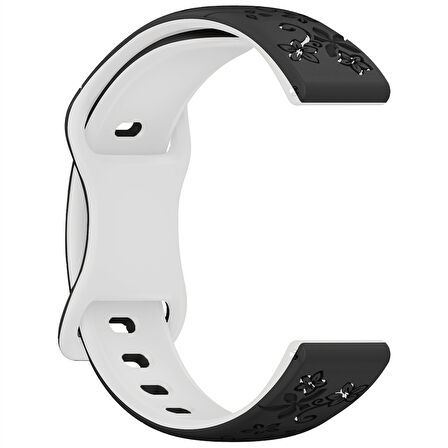 Huawei Watch GT5 Pro 42mm Uyumlu FloraFlex Çiçek Desenli Yumuşak Soft Silikon Kordon