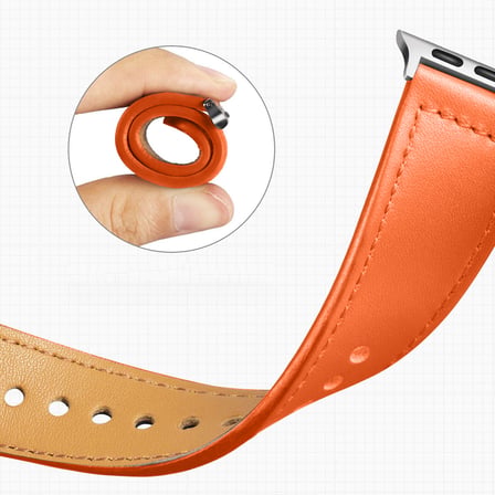 iWatch 7 8 9 10 11 Series 48/40/41/42mm İle Uyumlu Premium Classic Deri Görünümlü Kordon