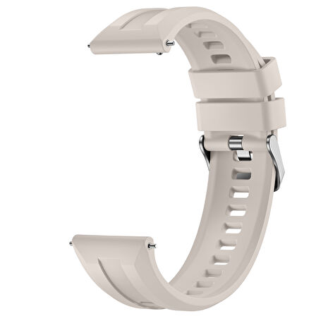 Sneezy Huawei Watch GT3 46mm GT2 46mm İle Uyumlu Spor Silikon Metal Tokalı Soft Saat Kordonu