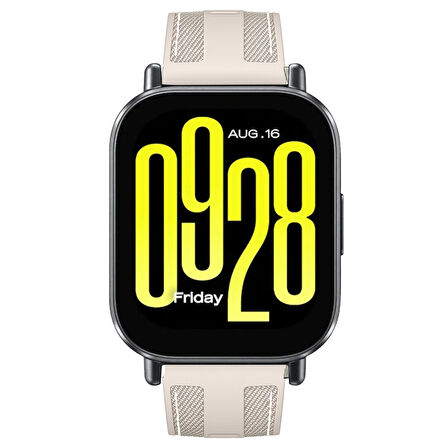 Redmi Watch 5 Active Redmi 5 Lite ile Uyumlu Metal Tokalı Dikiş Detaylı Şık Dokuma Silikon Kordon