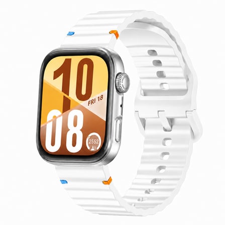 Huawei Watch Fit 4 ve Fit 4 Pro İle Uyumlu Dalga Desenli Tokalı Yumuşak Soft Silikon Kordon