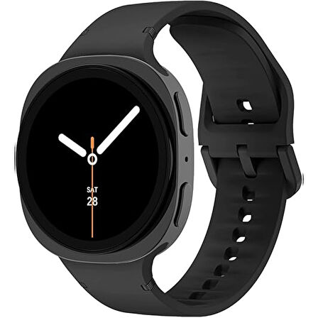 Samsung Galaxy Watch 8 44mm 40mm İle Uyumlu Metal Tokalı PureLux Soft Silikon Kordon