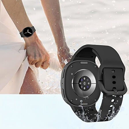 Samsung Galaxy Watch 8 44mm 40mm İle Uyumlu Metal Tokalı PureLux Soft Silikon Kordon