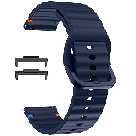 Huawei Watch Fit 3 İle Uyumlu Dalga Desenli Tokalı Yumusaş Soft Silikon Kordon