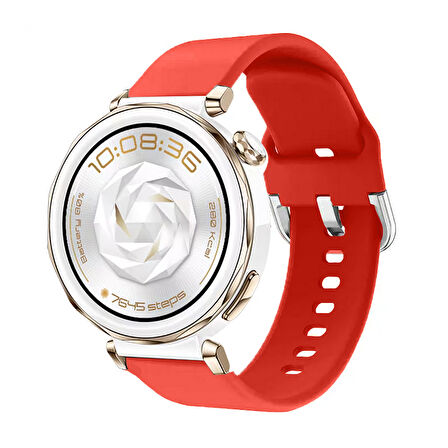 Huawei Watch GT5 Pro 42mm İle Uyumlu Yumuşak PureLux Soft Tokalı Silikon Kordon