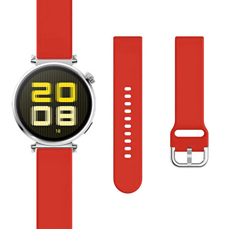 Huawei Watch GT5 Pro 42mm İle Uyumlu Yumuşak PureLux Soft Tokalı Silikon Kordon