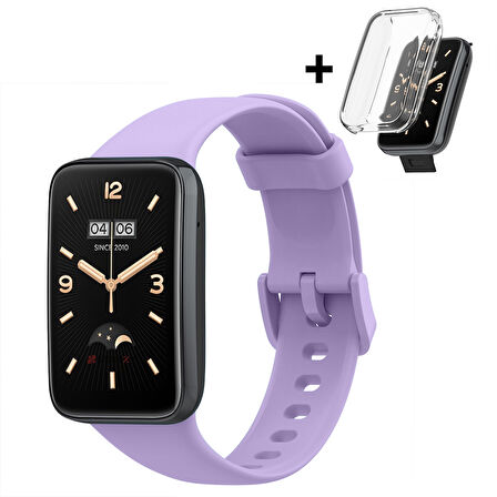 Mi Band 7 Pro İle Uyumlu Yumuşak Soft Silikon Tokalı Kordon Ve Tpu Şeffaf Kasa Koruyucu
