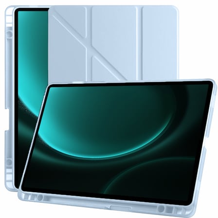 Samsung Galaxy Tab S9 FE 11 Inc SM-X610 Üçgen Katlanabilir Kalemlikli Yatay Dikey Standlı Kılıf