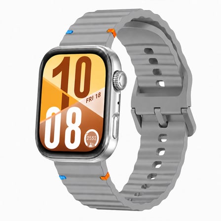 Huawei Watch Fit 4 ve Fit 4 Pro İle Uyumlu Dalga Desenli Tokalı Yumuşak Soft Silikon Kordon