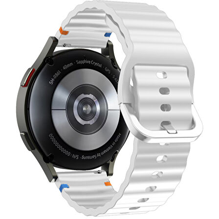 Huawei Watch GT3 46mm GT3 Pro 46mm GT3 Se Uyumlu Dalga Desenli Tokalı Yumusaş Soft Silikon Kordon 