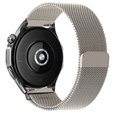 Huawei Watch GT4 46mm Uyumlu Manyetik Milanese Loop Metal Kordon 
