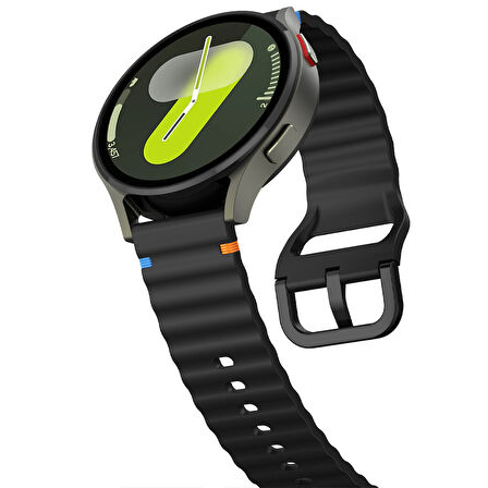 Huawei Watch GT3 46mm GT3 Pro 46mm GT3 Se Uyumlu Dalga Desenli Tokalı Yumusaş Soft Silikon Kordon 