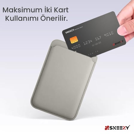Sneezy İphone 18 Pro -18 Pro max Uyumlu Birinci Sınıf Magsafe Cüzdan Magsafe Deri Kartlık