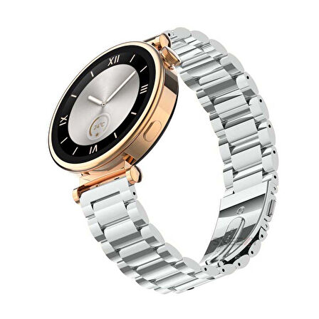 Huawei Watch Gt5 41mm İle Uyumlu Ironweft Paslanmaz Döküm Çelik Metal Kordon