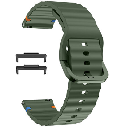 Huawei Watch Fit 3 İle Uyumlu Dalga Desenli Tokalı Yumusaş Soft Silikon Kordon