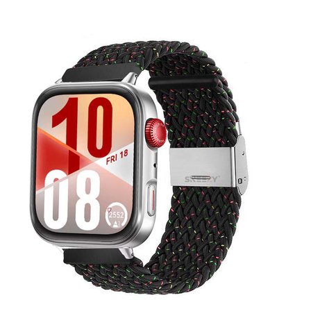 Huawei Watch Fit 4 Fit 4 Pro İle Uyumlu Metal Klipsli Solo Fiberlink Yumuşak Kumaş Örgü Kordon