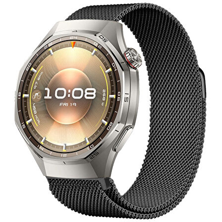 Huawei Watch GT6 Pro 46mm Uyumlu Manyetik Milanese Loop Metal Kordon 